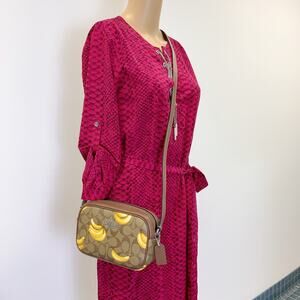 Coach CR175 Mini Jamie Camera Bag In Signature Canvas With Banana